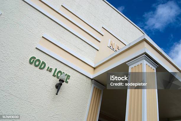 Art Deco Church In New Zealand Stock Photo - Download Image Now - 1930-1939, Architectural Column, Architecture