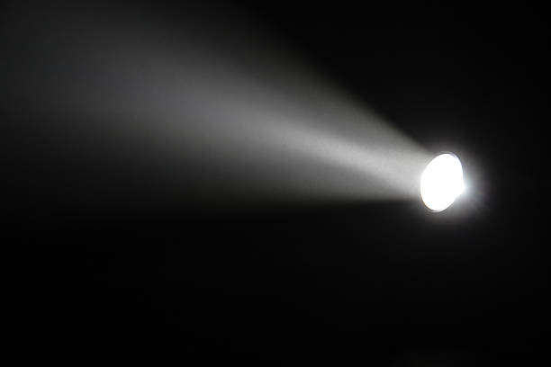 isolated beam of light from spotlight, torch other source beam of white light on black background - could be applied to a searchlight, torch, or other lightsource or used for abstract lighting concepts... searchlight photos stock pictures, royalty-free photos & images