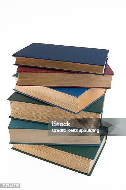 Looking Down At A Stack Of Old Books Stock Photo - Download Image Now - Book, Bookshelf, Cut Out