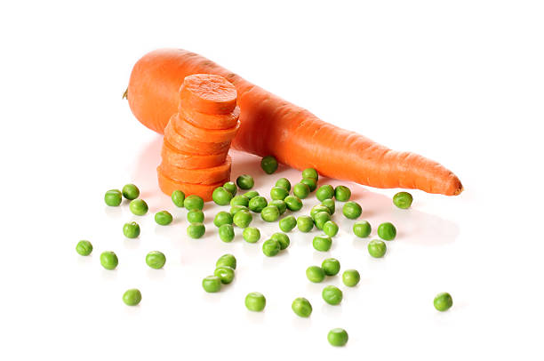 Carrot and Peas stock photo