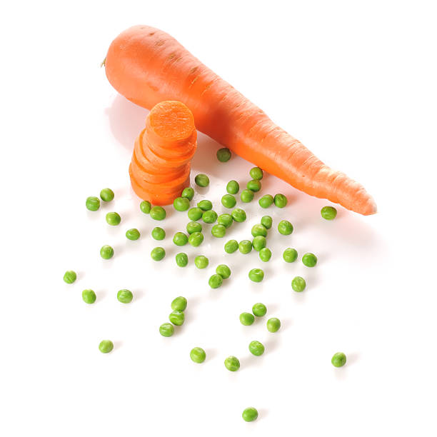 Carrot and Peas stock photo