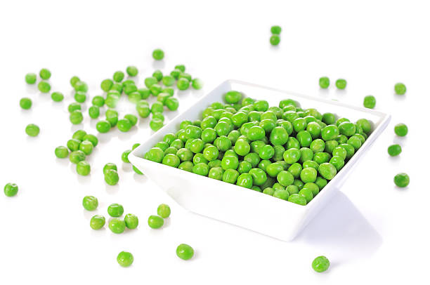Peas in a Bowl stock photo