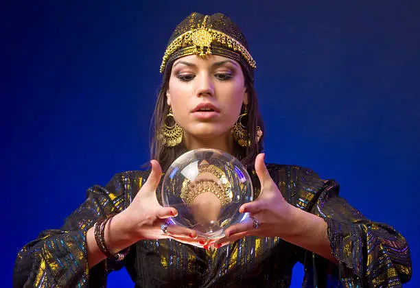 Fortune-teller with crystal ball