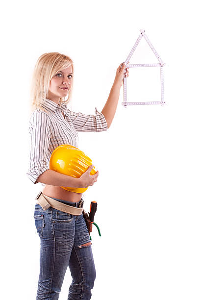 istock Blonde repair woman 147695061