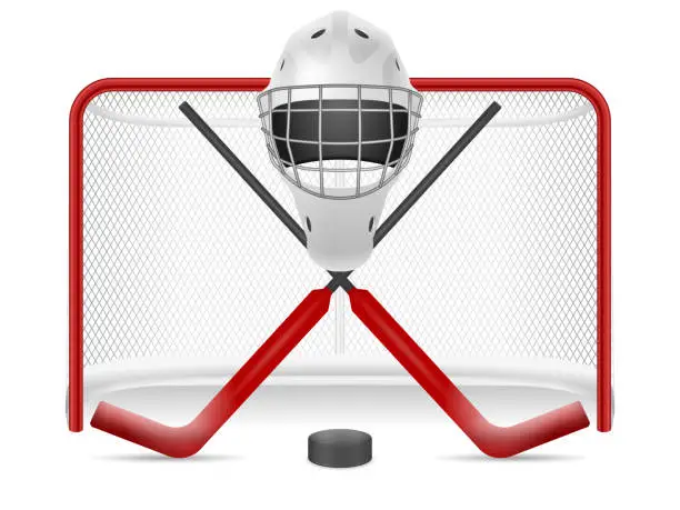 Vector illustration of Hockey equipment