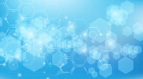 istock Abstract hexagonal geometric shapes and futuristic technology vector. Health care and science medical innovation concept. 1476962221