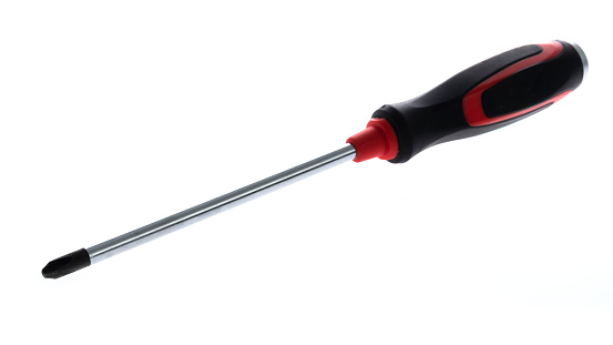 A screwdriver on white background