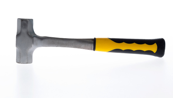 A hammer on white background