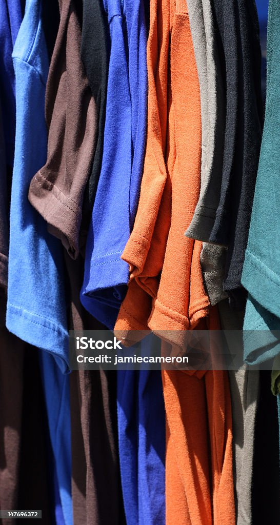 Tshirt On A Clothing Rail Stock Photo - Download Image Now - Casual ...