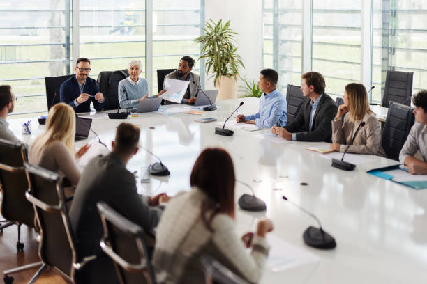 Business meeting at conference table!