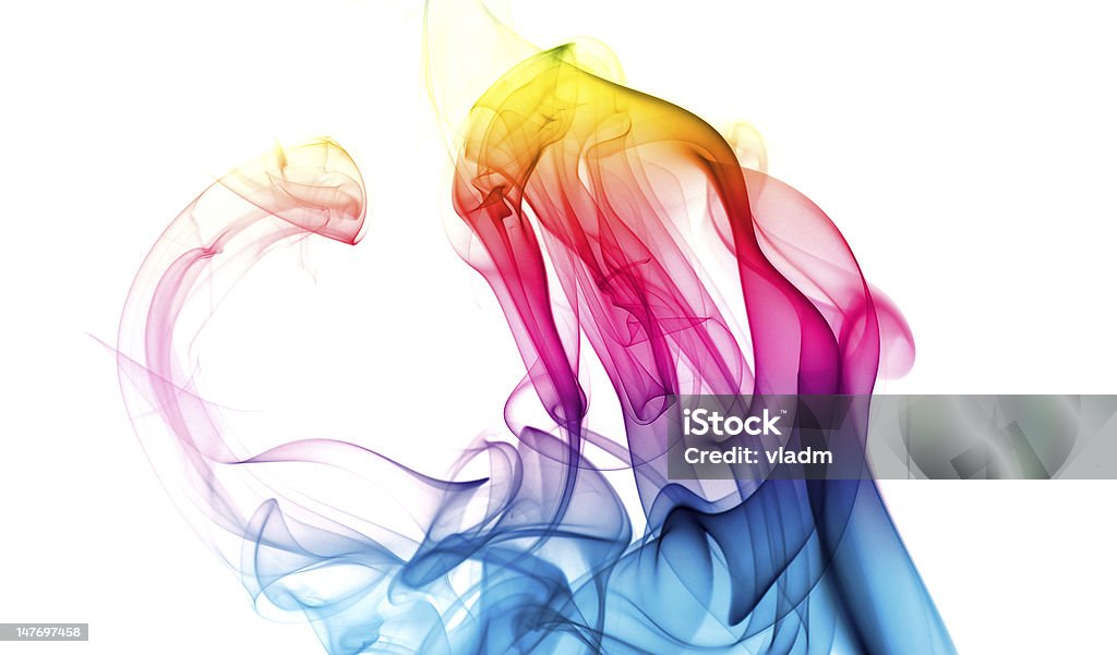 Arcobaleno colorato fumo - Foto stock royalty-free di Arcobaleno
