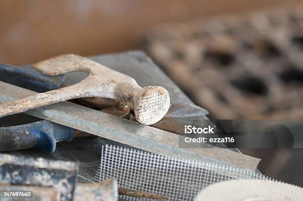 Plasterers Ferramentas - Fotografias de stock e mais imagens de Bancada de Carpinteiro - Bancada de Carpinteiro, Engradado, Equipamento