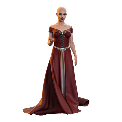 Lady warrior. 3D rendering