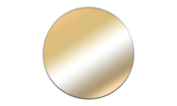 istock gold color luxury blank circle round graphic element with silver stroke on white background 1476978147