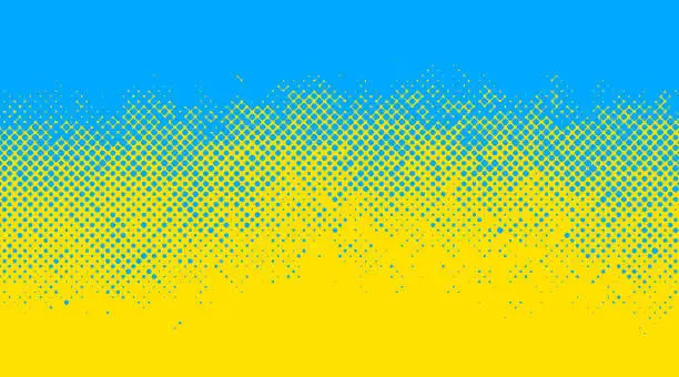 Vector illustration of Blue and yellow abstract Ukraine flag background