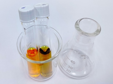 dichromate solution in a closed tube