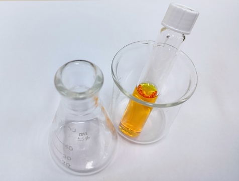 dichromate solution in a closed tube