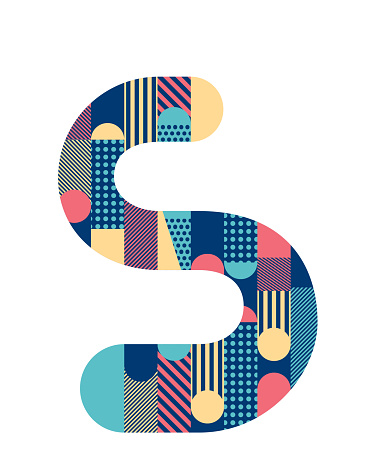 geometric pattern fashionable stylish alphabets typography