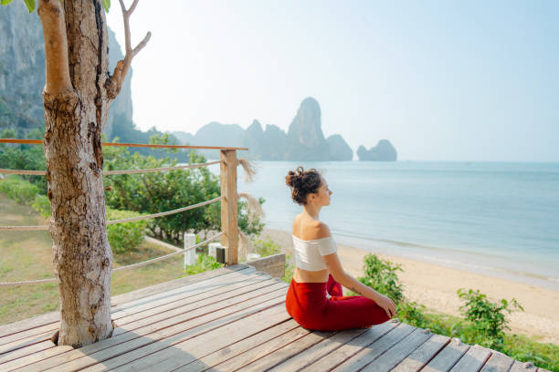 istock Yoga sea meditation work out 1477001348