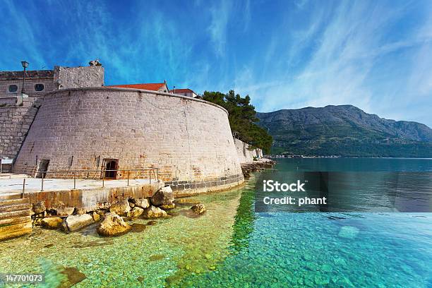 Fortezza In Di Curzola Croazia - Fotografie stock e altre immagini di Acqua - Acqua, Ambientazione esterna, Antico - Condizione