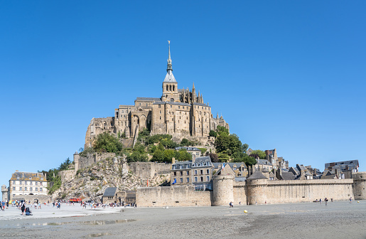 World famous Abbey Mont Saint Michel, France