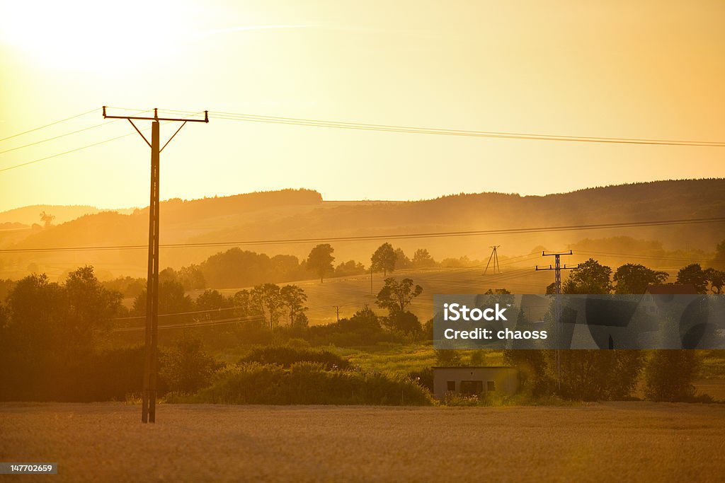 Paisaje de verano de la puesta del sol - Foto de stock de Aire libre libre de derechos
