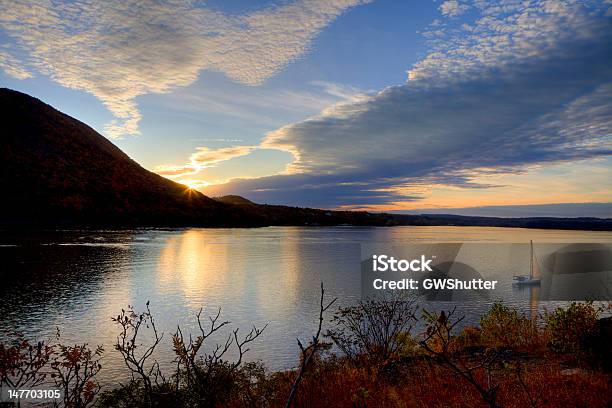Zachód Słońca Na Rzekę Hudson - zdjęcia stockowe i więcej obrazów Bez ludzi - Bez ludzi, Fotografika, Góra