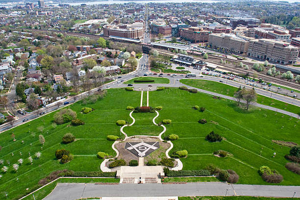 istock View from Washington Masonic National Memorial in Alexandria, VA 147703355