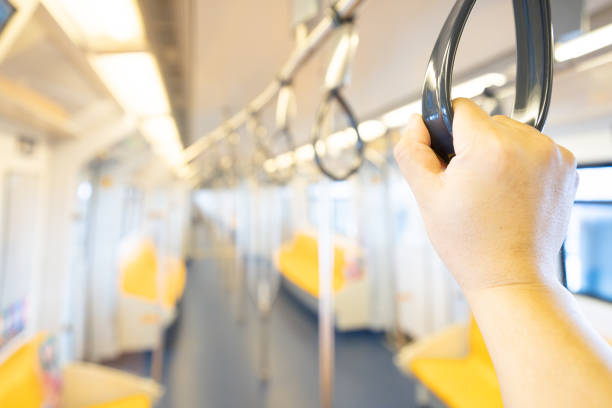 istock handle in urban public transportation with blurred background. 1477034066