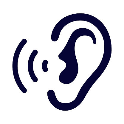 istock ear, hear, audiology, ear audiology icon 1477036938