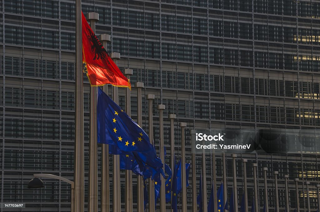 Albânia na UE - Foto de stock de Albânia royalty-free