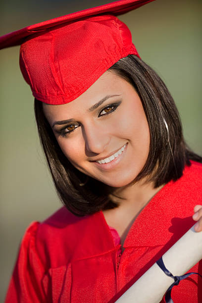 istock Female Graduate In Cap and Gown 147704023