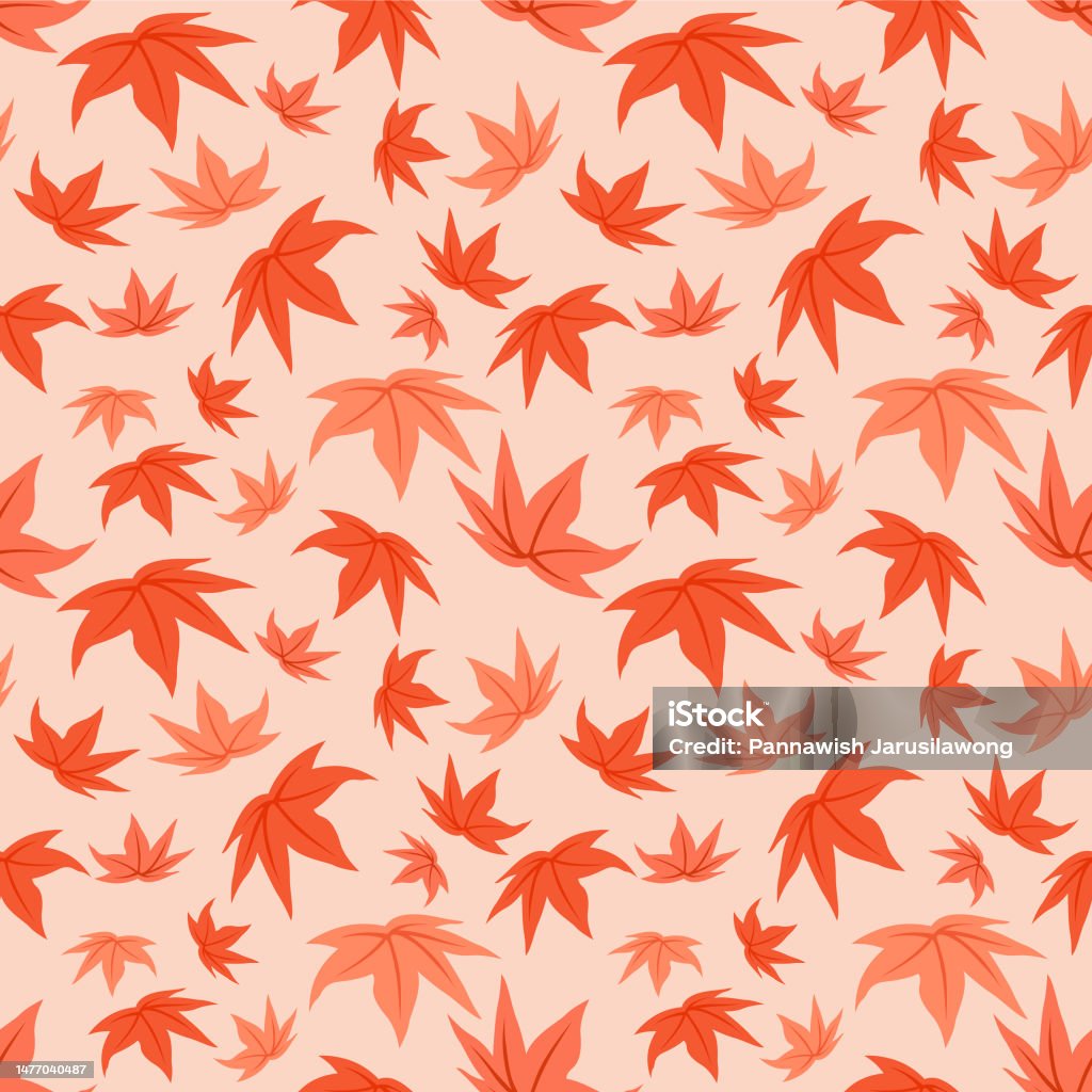 Pattern Japanese Maple Japanese Maple Leaf Fall Vector Seamless Pattern Stock Illustration ...