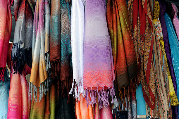 istock Many color scarves 147704235