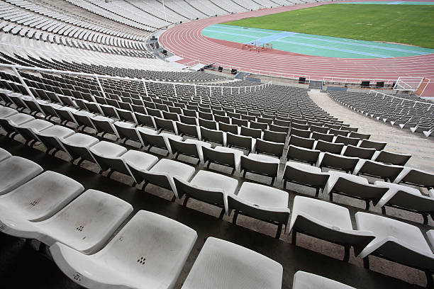 istock Olympic stadium of Montjuic (Barcelona) empty 147704268