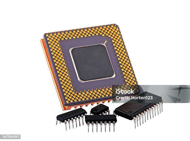 Microchips 1990 Evolution Of Microchip Stock Photo - Download Image Now - CPU, Computer ...