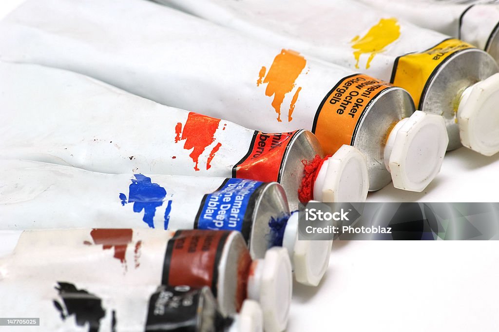 Tempera Farbe tubes - Lizenzfrei Bunt - Farbton Stock-Foto
