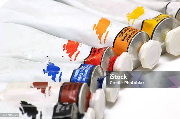 Tempera Farbe Tubes Stockfoto und mehr Bilder von Bunt - Farbton - Bunt - Farbton, Einzelner Gegenstand, Extreme Nahaufnahme