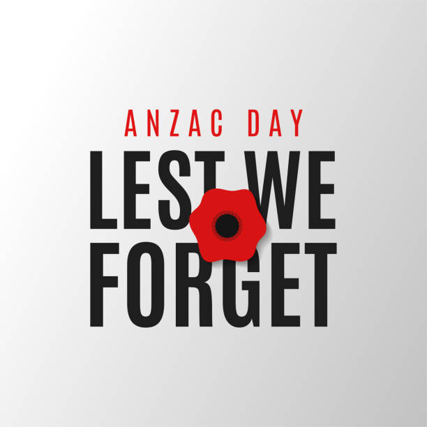 Anzac Day poster, Lest We Forget. Vector Anzac Day poster, Lest We Forget. Vector illustration. EPS10 remembrance day background stock illustrations