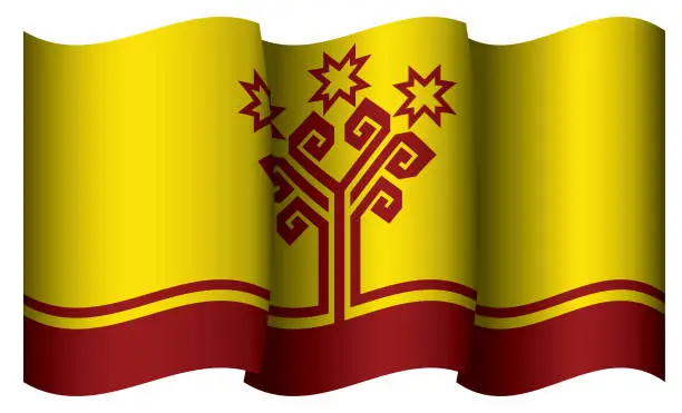 Vector illustration of Flag of Chuvashia