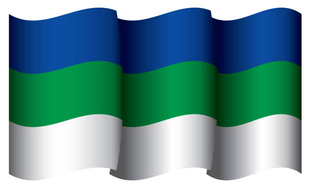 istock Flag of the Komi Republic 1477057130
