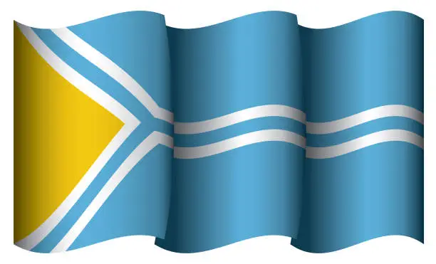 Vector illustration of Flag of Tuva