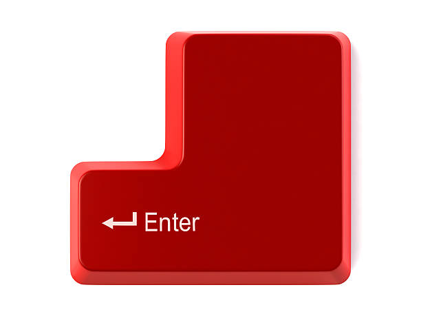 rouge touche entrée - enter key photos et images de collection