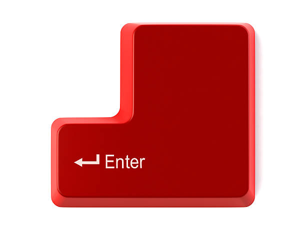 rosso tasto invio - enter key foto e immagini stock