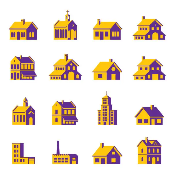 Vector illustration of Building Icons