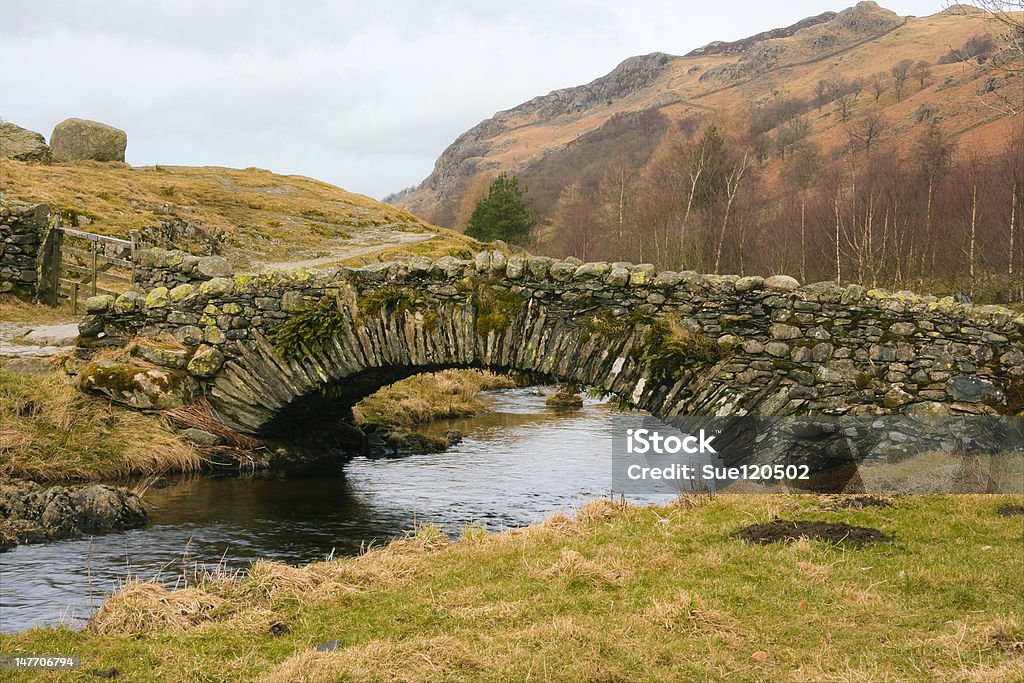 Ponte Packhorse a Watendlath - Foto stock royalty-free di Acqua