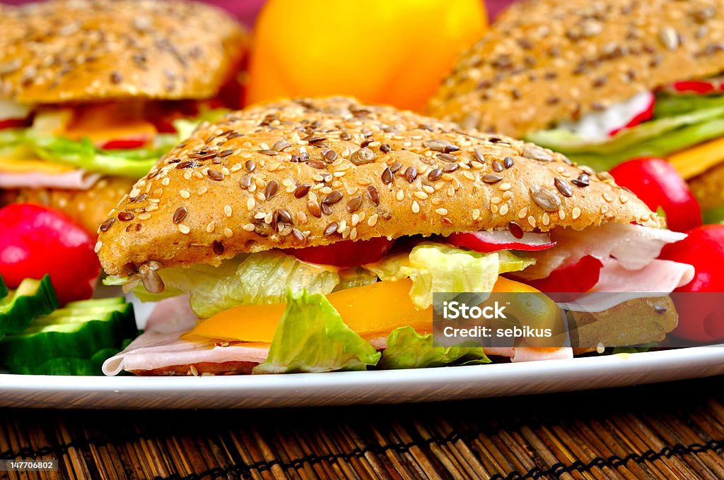 신선한 샌드위치, 야채 - 로열티 프리 0명 스톡 사진