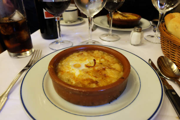 istock Close up clay pot of onion and egg soup 1477068202