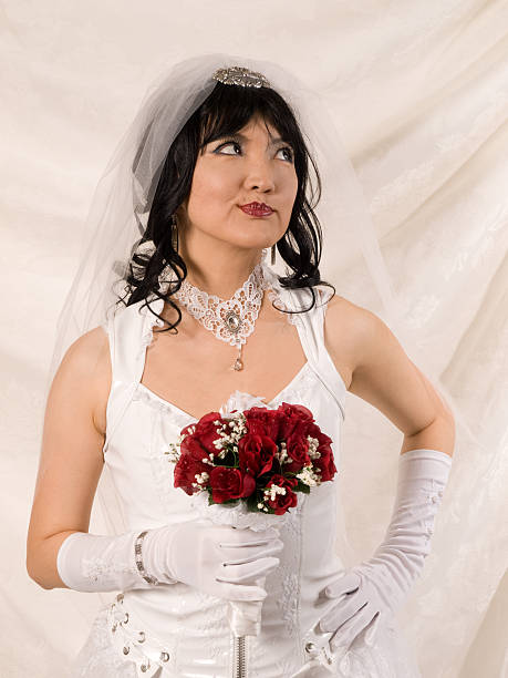 PVC Asian Bride - harumph stock photo