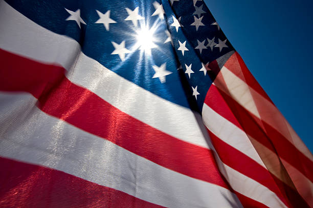 istock US Flag Blowing in the Wind 147707134
